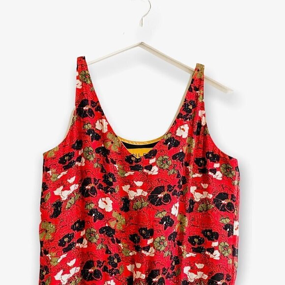 Hanley Red Printed Silk Tunic Dress, Size 6, - Picture 4 of 10